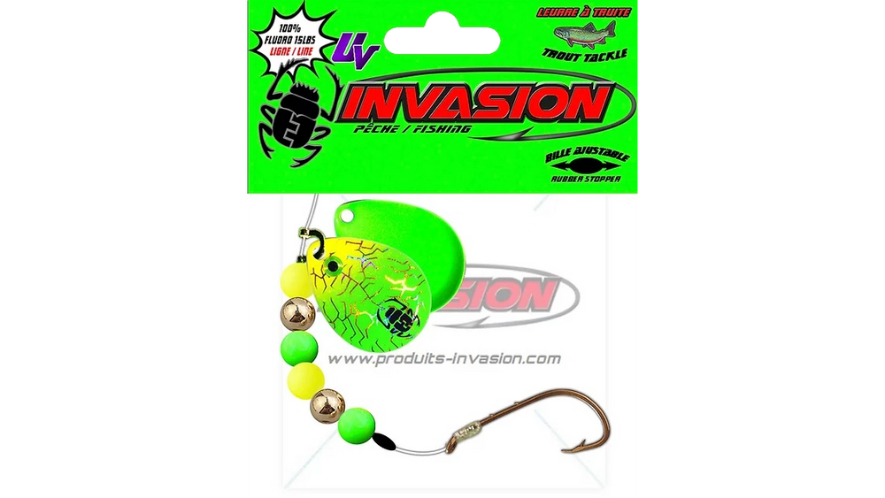 Harnais à truite avec hameçons simple #4 / Colorado #3 par Invasion