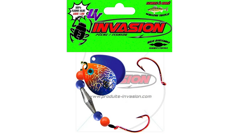 Invasion walleye harness with Hooks #4 / Colorado #3
