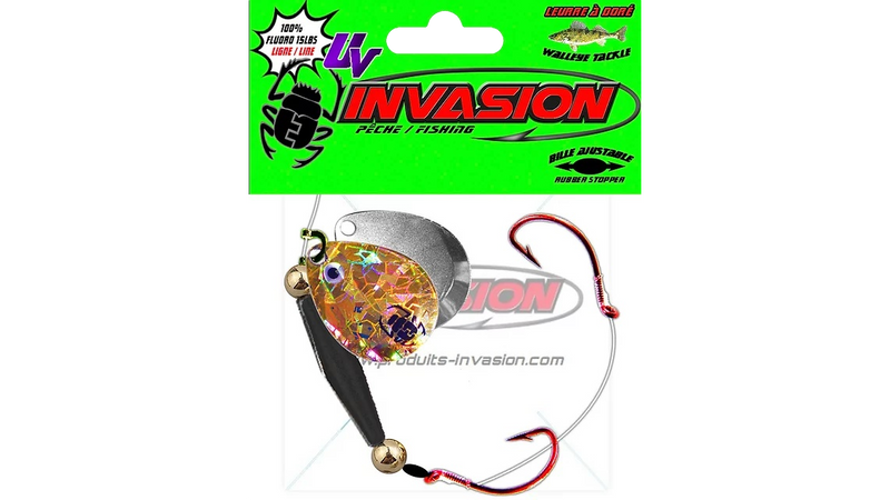 Invasion walleye harness with Hooks #4 / Colorado #3