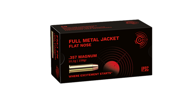 Munitions FMJ Flat Nose calibre .357 de Geco